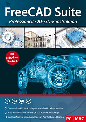 FreeCAD Suite - Professionelle 2D und 3D Konstruktion Architektur, Maschinenbau, Elektrotechnik, Schiffsbau usw. 3D CAD Programm, Software für Windows 10 / 8.1 / 8 / 7 / XP