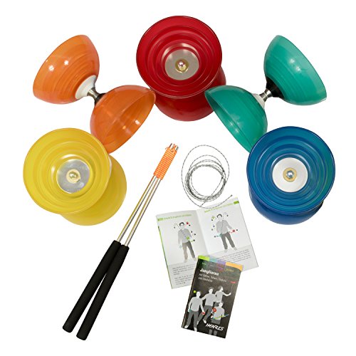 Diabolo-Set mit Henrys Beach Free Freilauf-Kugellager Diabolo I Profi-Set (türkis)