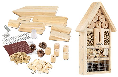 PEARL Insektenhaus: Insektenhotel-Bausatz, Nistkasten und Schutz für Nützlinge (Insektenhotel zum selber Bauen)