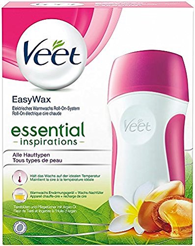 Veet EasyWax essential inspirations, elektrisches Warmwachs Roll-On-System für alle Hauttypen inkl. Nachfüll-Patrone, 1er Pack (1 x 1 Stück)