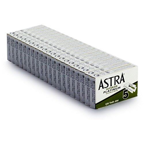 Rusty Bob - Astra Rasierklingen-platinum-classic für den klassischen Rasierhobel, Nassrasierer [geschlossener Kamm] - 100 Rasierklingen im Set