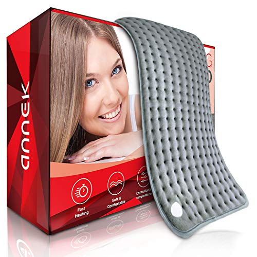 Heizkissen mit Abschaltautomatik überhitzungsschutz Elektrisch Heizkissen 30 * 60 cm Wärmekissen Elektrisch Wärmetherapie Heizkissen aus Kuschelfleece Heizkissen für Nacken Schulter und Rücken