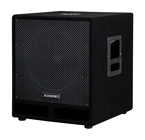 McGrey PAS-115 15' passiver DJ PA Subwoofer (Bass Box, 300/600/1200 Watt RMS/Musikleistung/Peak, Bassreflex-Kanäle, 15' Woofer, SPK-Anschlüsse) schwarz