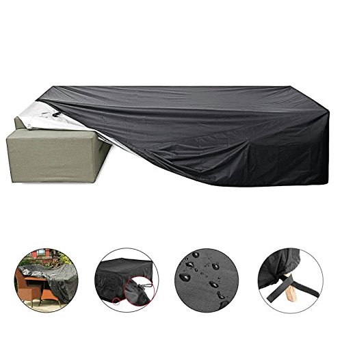 Gartenmöbel Abdeckhaube, Essort 315 x 160 x 74 cm Schutzhülle Furniture Terrasse Abdeckung, Wasserdicht, Premium Waterproof Sofa Set Cover Garden Outdoor Terrasse 2 bis 12 Sitzer Ecksofa Tisch Stühle PVC