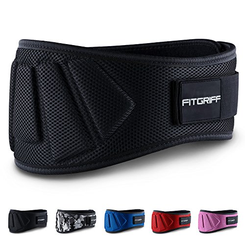 Gewichthebergürtel von FITGRIFF - Fitness-Gürtel für Bodybuilding, Krafttraining, Gewichtheben und Crossfit Training - Trainingsgürtel für Damen und Herren