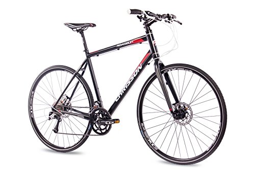28' Zoll CROSSRAD FITNESSBIKE FAHRRAD CHRISSON ROADGUN 2.0 mit 18 Gang SHIMANO DEORE XT / SORA schwarz, Rahmengröße:55cm