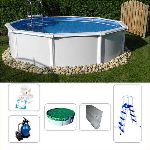 HKP-Handelskontor Preller GmbH Stahlwandpool Komplettset Starzon rund 3,60 x 1,20m, Rundpool, Stahlwandbecken