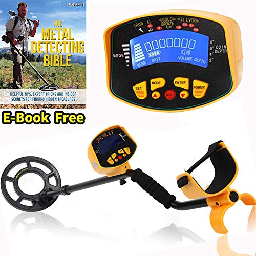 Metalldetektor Wasserdichter Suchtiefe 7.1''Metallsuchgerät mit LCD-Anzeige Professionell Hochempfindlicher Tragbare Metalldetektoren für Metall Anfänger Suchgerät