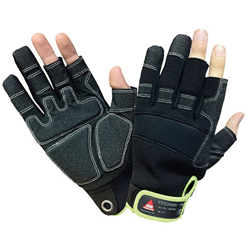 Hase Technik 3 Finger Montage Handschuh Outdoor Mechaniker Techniker Handschuhe Arbeitshandschuhe Größe 9