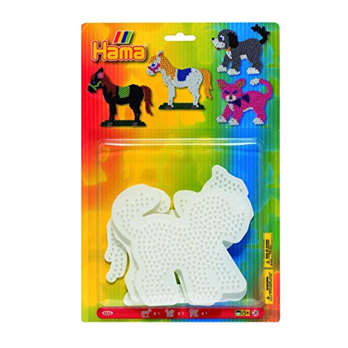 Hama 4556 - Blisterpackung große Stiftplatten, Pferd, Hund, Katze, 3 Stück