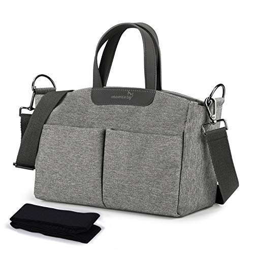 Momcozy Kinderwagen-Organizer mit 2 Isolierten Taschen, Buggy Organizer kinderwagentasche Baby Zubehör Aufbewahrungstasche mit Schulterriemen, Reißverschlusstasche, Universell für Alle Buggy-Modelle