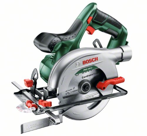 Bosch 18V Akku Kreissäge PKS 18 LI ohne Akku, Sägeblatt, Parallelanschlag, Karton (18 Volt System)