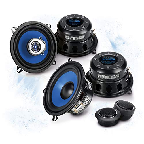 SINUSTEC Front/Heck 13cm/130mm Auto Lautsprecher/Boxen/Speaker Komplett-Set kompatibel für Renault
