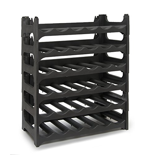 Grizzly Flaschenregal modular stapelbar - Weinregal für 36 Flaschen Regal-System anthrazit