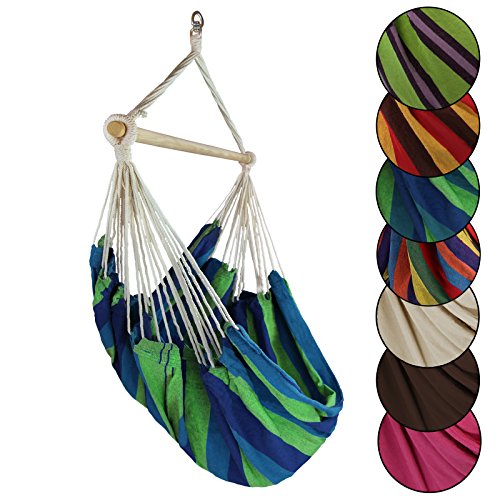 Hängestuhl Hängesessel VENEZUELA Belastbarkeit bis 150 kg in vielen Farben von BB Sport, Farbe:Mauritius