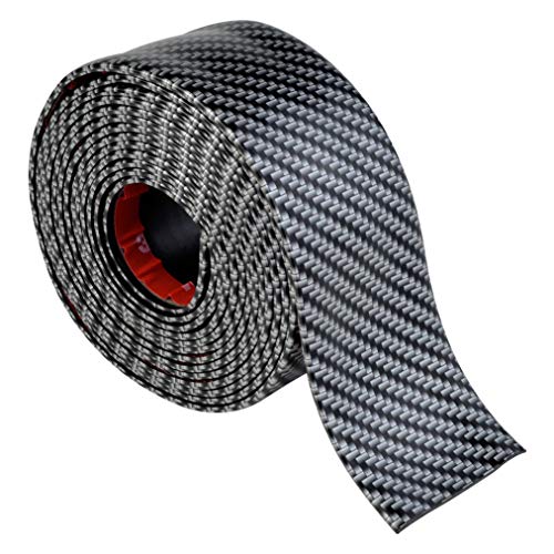 baotongle Auto Einstiegsleisten Aufkleber,Kantenschutz Auto Carbon Gummi Stoßstange,Einstiegsleisten Lackschutzfolie Schutzfolie 5x300cm