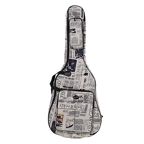 ammoon Gitarre Gig Bag 600D Oxford Cloth Zeitung Stil Doppelt Genähte Padded Straps Tragetasche Wasserdicht für 41Inchs Akustischen Folk-Gitarre