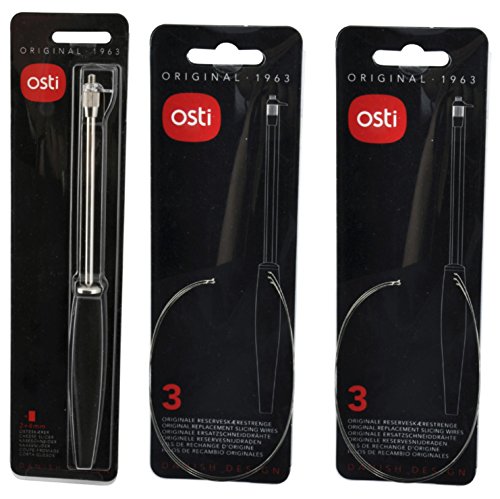 Osti Käseschneider schwarz + 6 Ersatzdrähte