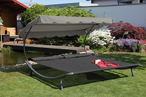 Solax-Sunshine Doppel-Gartenliege Anthrazit