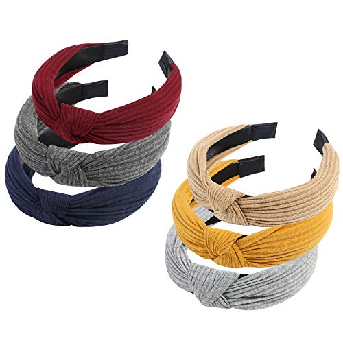URAQT Hairband Damen Vintage, Haarband Yoga Headband Breit Haarband Retro Stirnband Haarreifen Stoff Haarreif für Frauen Mädchen Kostüm Lieferungen, 10 Stücke