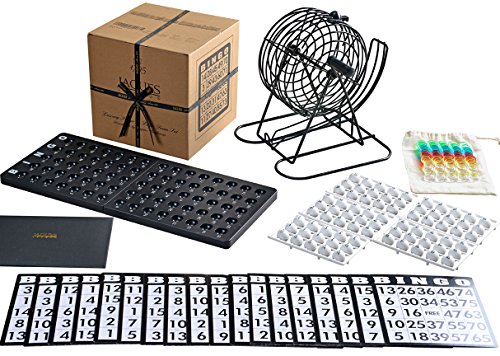 Jaques of London Metal Bingo Machine Spiel - Komplett mit Bingo Balls - Inc. Bingo Cards