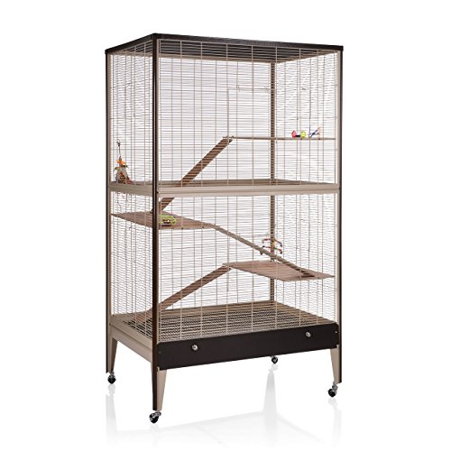Montana Cages  | Nagervoliere Happy Home 99B - Choco-Vanilla/Oak Degu Chinchilla Nagerheim