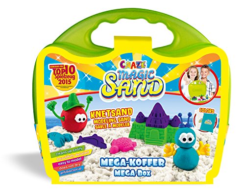 Craze 58559 - Magic Sand Mega Koffer, ca. 700 g Sand mit Zubehör