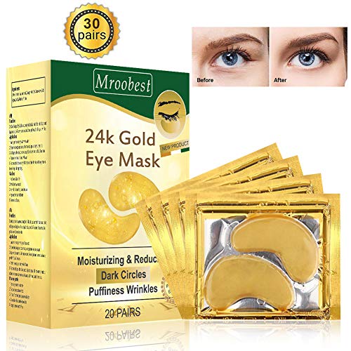 Augenpads,Eye Mask, Eye mask collagen, Anti aging Augenpads mit Hyaluron Augenpflege, Antifn Augenpads Feuchtigkeit spendende, entfernen Taschen, dunkle Kreise & Puffiness-30Pairs