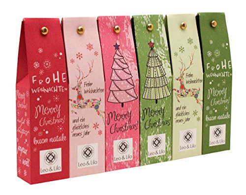 Leo & Lilo Kleiner Weihnachtsgruß, Geschenkset mit 6 Handcremes in zauberhafter Verpackung, Naturkosmetik Made in Germany