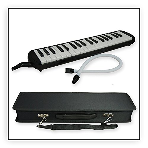 Tuyama TMD-137 Melodica Melodika (37 Tasten) schwarz + 2 Mundstücke + Koffer