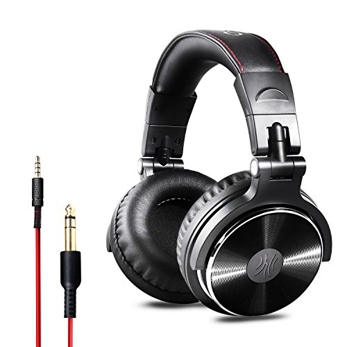 OneOdio DJ Kopfhörer, Studiokopfhörer, Over-Ear Headset, Adapter-frei Geschlossener Headphone 6,3mm & 3,5 mm Stereo / Studio Monitor & Mixing / Teleskoparme mit Skala / neuester 50mm Neodym Treiber