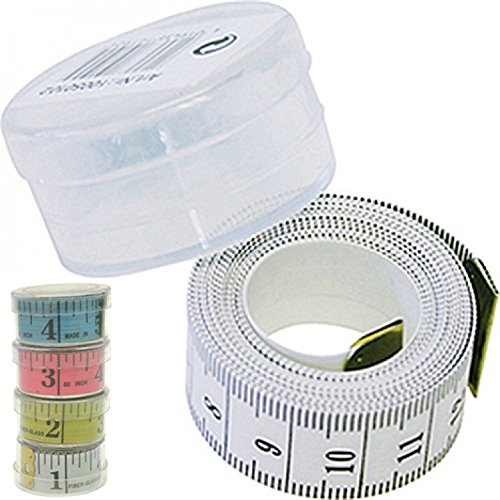 Schneider Maßband, Schneiderbandmass, Massband in kleinem transparenten Aufbewahrungsbehälter 150cm