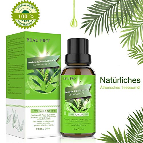 Teebaumöl Bio|Akne Öl,Teebaum Öl Gesicht,Acne Serum,Aromatisches Essential Tea Tree Oil,Aromatherapie ätherisches Öl - Anti-Akne-Behandlung,Anti Pickel,Hautsympathisch-30ml
