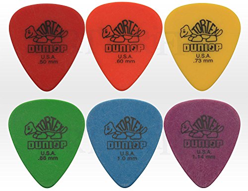 Dunlop Tortex Standard Plektren 0.5 - 1.14 mm, 6 Stück