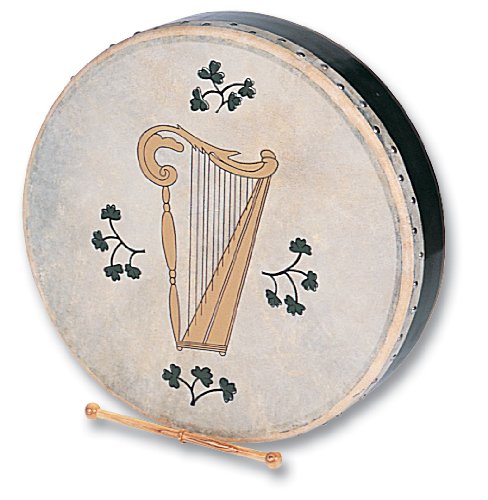 Performance Percussion H1149 Bodhran Irische Harfe 45,7 cm mit Schlägel und Tasche