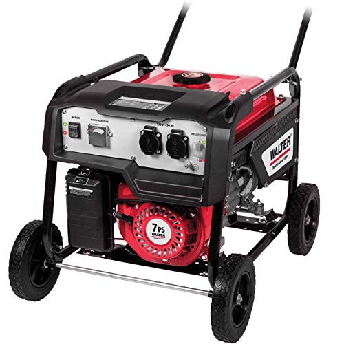 WALTER Stromerzeuger 2600W,Stromgenerator, Notstromaggregat, Notstromgenerator, 7PS, 4-Takt, 12l Tank, kurz 2900W, Synchron