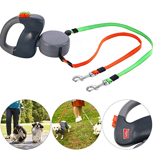 BALLSHOP Hundeleine Doppelleine Rollleine Gurtleine Versenkbare Dual Automatik 50KG