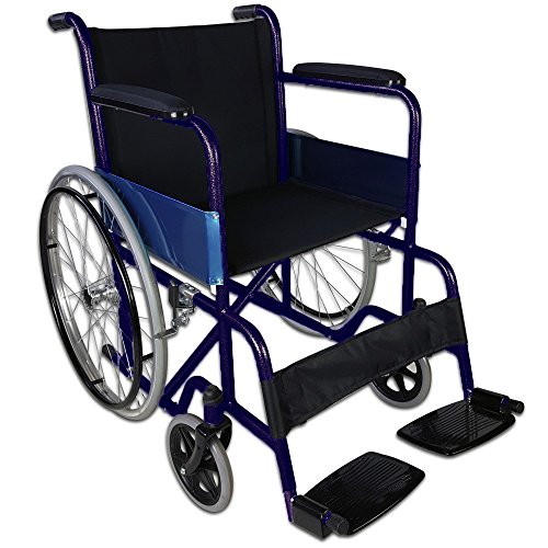 Rollstuhl faltbar und autopropulsable | Rohre in blau | | Modell Alcázar Sitz | Breite: 50 cm