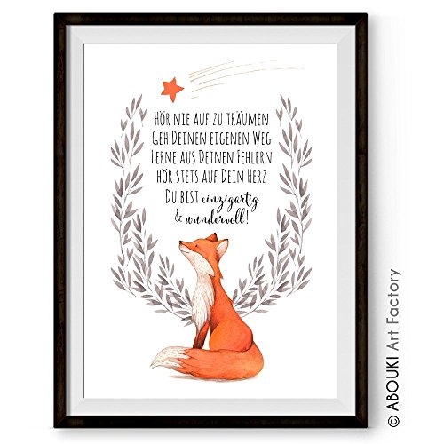 Hör nie auf zu träumen – Kunstdruck ungerahmt, DIN A4