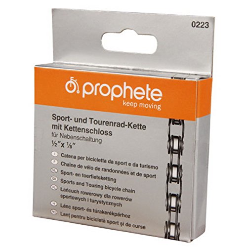 Prophete Fahrradkette Sport und Tourenrad-Kette 1/2 x 1/8 Zoll 112 Glieder für Narbenschaltung, 223