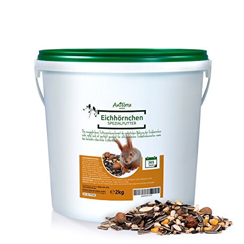 AniForte Wildlife Eichhörnchenfutter, 2 kg - Naturprodukt für Eichhörnchen und Streifenhörnchen