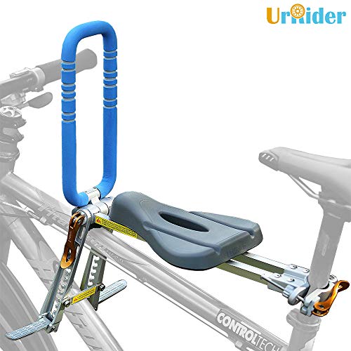 UrRider Kinderfahrradsitz, Fahrradkindersitz für Kleinkinder, Faltbarer und ultraleichter Baby-Kinderfahrradträger-Handlauf für Mountainbikes, Hybridbikes und Fitnessbikes
