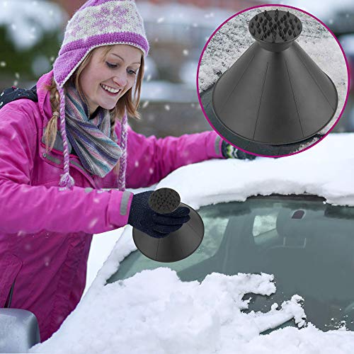 Eiskratzer Auto Rund, Eisschaber Auto, Runder Hirundo Magischer Eiskratzer Kreatools Scheibenkratzer Auto Kratzen-Schneeschaufel Werkzeug FüR Auto Windschild Eiskratzer Schnell-GOEU