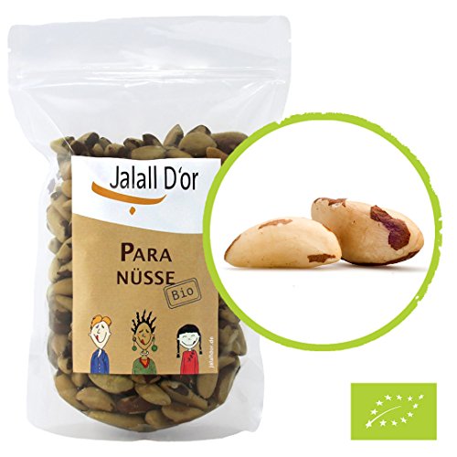 Paranüsse BIO natur Jalall D'or | 1 kg | aus nachhaltigen § sozialen Projekten in Bolivien | frisch abgefüllt | Paranuss bio | 1000g