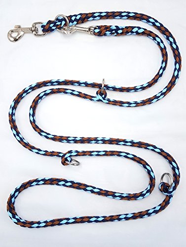 Premium Hundeleine Doppelleine 2,80m 4fach verstellbar Afrika Marke Elropet Umhängeleine