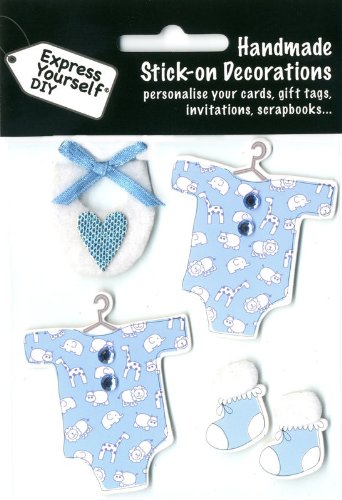 Express Yourself MIP MIP 3D Sticker Blau Baby Bademäntel und Beute, Acryl, mehrfarbig, 3-teilig