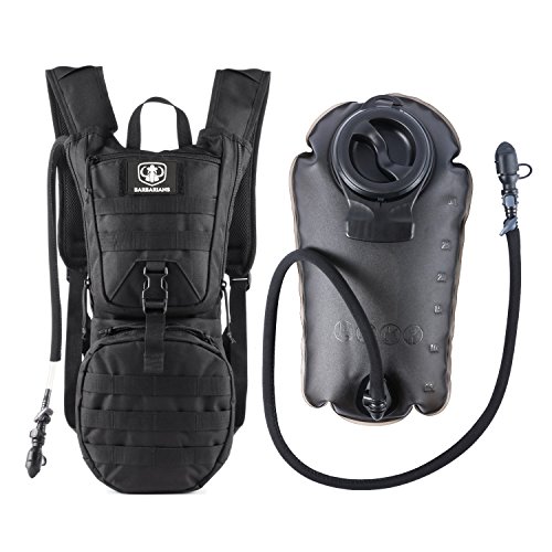 Trinkrucksack mit 3 L Trinkblase, Barbarians Taktischer Hydrapack mit Trinkschlauchperfekt für Wandern Radfahren Joggen, Spazieren Klettern und Bergsteigen
