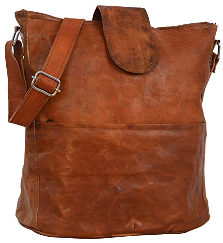 Ledertasche Gusti Leder nature 'Jacqueline' Umhängetasche Alltag Tablettasche 9,7' Shopper Shoppingtasche Schultertasche Freizeitttasche Umhängetasche Ledertasche College Unisex Braun K65b