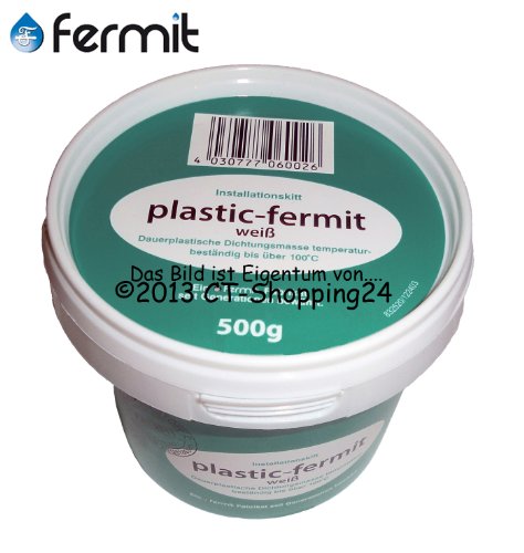 Plastic-Fermit weiß, Dauerplastische Dichtungsmasse, temperaturbeständig bis über 100°C (500g Dose)