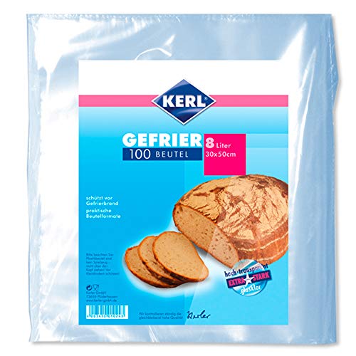 KERL Tiefgefrier-Beutel 8 l,  30 x 50 cm, extra stark, 100 Stück
